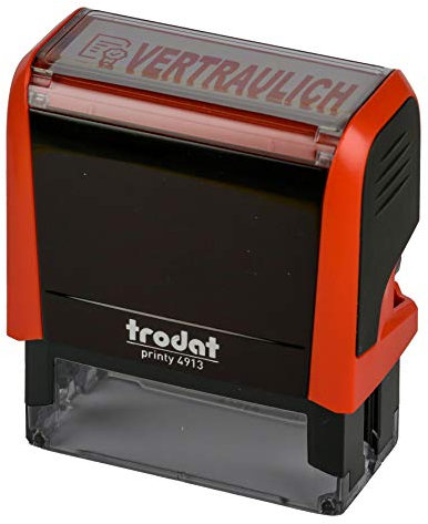 Trodat Printy 4913 feuerrot VERTRAULICH SYMBOL ROT