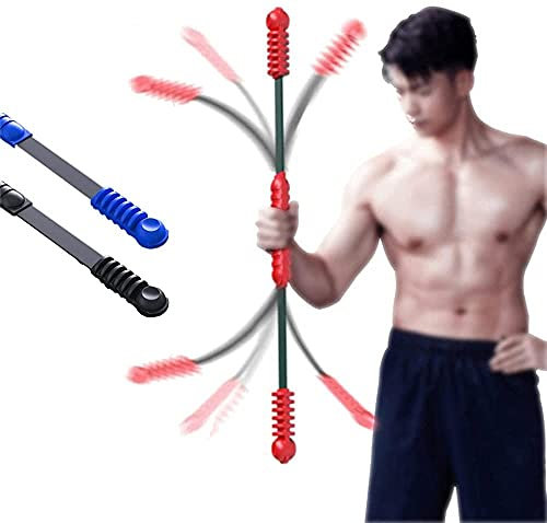 Fitness Schwingstab Vibrierende Fitness-Stange Elastische Fitnessstange Krafttraining Trizeps Muskelübung Geeignet für Heimtraining Schulter Arm Brust und Taille Fitnessgeräte Krafttrainingsstang