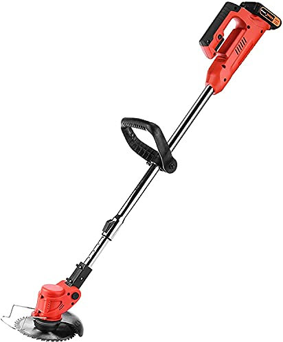 FSCLJ Tagliabordi a Batteria Cordless, Potente tagliaerba, tagliaerba Elettrico Portatile 21v, tagliaerba Regolabile da 90-122 a Mano con Lama in Metallo