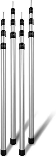 normani Outdoor Sports Aluminum Teleskop Zeltstange Aufstell-Stange Stützstange Verstellbar von 76-180 cm, 94-240 cm oder 116-300 cm 4Stück 116-300 cm