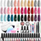VANREESA 34 PCS Gel Nail Polish Set with Lamp Starter Kit, 18 Colours Gel Nail Kit Classic Popular Pink Red Glitter Soak Off Gels Polish Set with Manicure Tools Nails Salon Set Gifts for Women