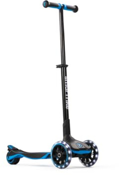smarTrike Xtend Kickboard - XL LED Räder Lean-to-Steer Faltbarer Roller für Kinder Alter 3-12 Jahre Blau