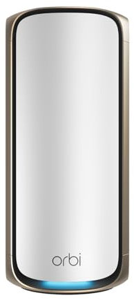 NETGEAR Orbi 970 Series (RBE970) Quad-Band WiFi 7 Mesh Add-on Satellite - Works with Existing 970 S (973/972/971S), Security Features, Covers up to 3,300 sq. ft., BE27000 802.11be