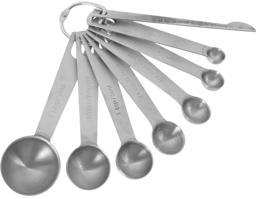 TOVINANNA 8 Piezas Cucharas Medidoras De Acero Inoxidable Reutilizables Incluye Cucharas Medidoras De Cucharadita y Cucharada Para Repostería Cocina y Uso Diario De Té