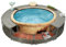 Borde de bañera de hidromasaje, Chaduof Yacuzzi Exterior Hinchable Piezas De Recambi, Borde para bañera De Hidromasaje SPA, ratán sintético Gris