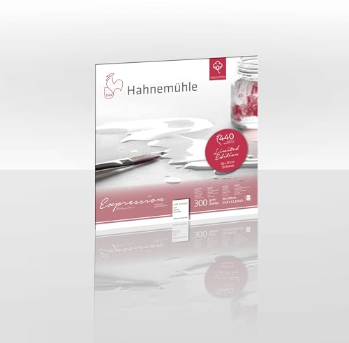 Hahnemühle Expression, quadratischer Aquarellblock aus 100% Baumwolle, 30x30cm, matt, 300 g/m², Limited Edition