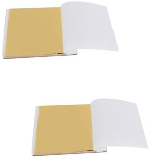 SEWACC 200 Blatt nachgemachtes Folienpapier Gold Folie goldene Folie metallisches Papier basteln Nagel Kunst Dekoration Folienpapier für die Maniküre Folienpapier für Crystal Clay