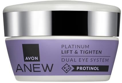 AVON Anew Platinum Lift & Tighten Duo Contorno Occhi | Crema Lifting al Collagene | Trattamento Idratante per il Contorno Occhi | 20ml