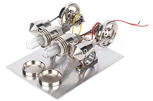 Motor Stirling de 4 cilindros, generador de aire caliente en miniatura, modelo de laboratorio físico