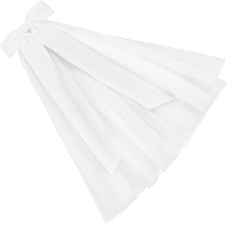WESIEVYA Schleier Für Hochzeit Weißer Schleier Hochzeitsschleier Brautschleier Für Frauen Zur Hochzeit Einfach An-und Auszuziehen Leicht