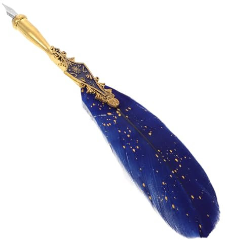 HOODANCOS Federhalter Im Retro-stil Mit Federkiel Kalligraphie-stift Für Künstlerisches Schreiben Verzierte Federhalter Im Vintage-design Tintenstift Mit Toller Glitzerdekoration