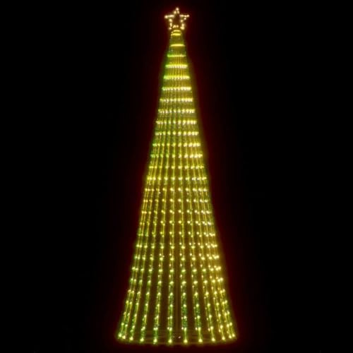Festnight Led Weihnachtsbaum Aussen 247 cm 475 LEDs Tannenbaum Outdoor Beleuchteter Weihnachtsbaum Kegelform Weihnachtsdeko Außen Metall Weihnachtsbaum Lichterpyramide Groß Lichterbaum
