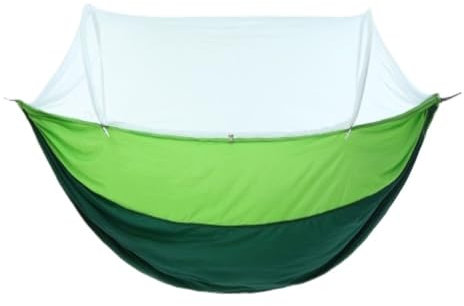 Outdoor-Camping-Hängematten mit schnell öffnendem vollautomatischem Design, verdicktes Material und Moskitonetz, verhindern Überrollen, Reisehängematten für Rucksackreisen (blau)