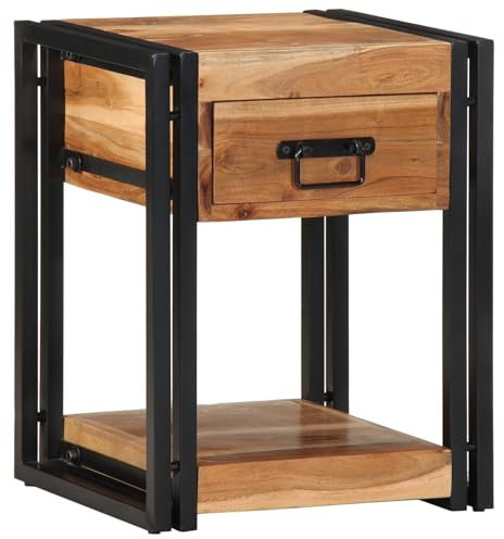 vidaXL Nattduksbord 2 st Brun 40 x 35 x 50 cm Massivt Akaciaträ