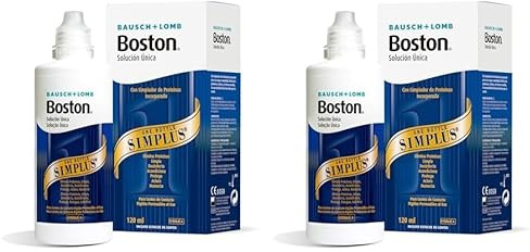 Bausch + Lomb Boston SIMPLUS Solución Única 120ml para lentes de contacto rígidas (Paquete de 2)