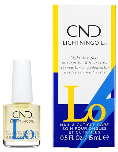 CND Lightning Cuticle Oil 15ml Formulated With Lightning Fast Absorption Technology To Instantly Moisturize Nails & Cuticles. Perfect for Dry, Brittle & Rough Nails.