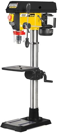 FEMI JOB LINE FM12-941PLUS - Taladro de Columna 16mm - Motor 460W - 12 Velocidades 230-2470rpm - Mesa Regulable e Inclinable - Incluye Mordaza y Portabrocas Automático