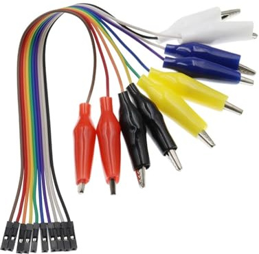 20MM 30MM 10Pin Double-end Alligator Clips Jump Wire Male Female Crocodile Clip Test Lead Jumper Wire Line Cable(Female Head 2CM)