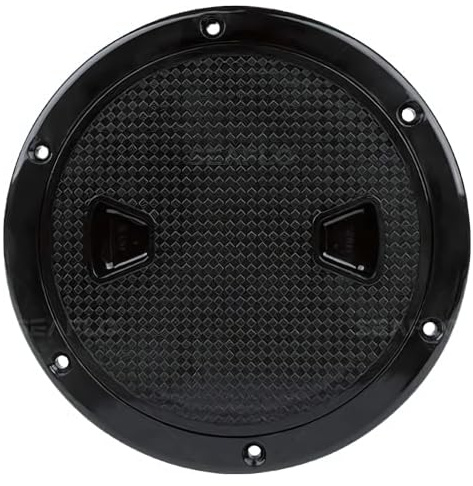 SEAFLO Marine Circular Non-Slip Screw Out Deck Plate Inspection Access Hatch 4'/6'/8' White/Black/Tan