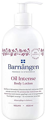 Barnängen, Crema Corpo Oil Intense, Trattamento all'Olio di Rosa Selvatica e Protecting Cold Cream, Crema Corpo Idratante Ottima per Pelli Molto Secche, Nutriente, Formula Vegana, Flacone da 400 ml