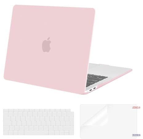 MOSISO Kompatibel mit MacBook Air M1 Hülle 13 Zoll 2021 2020-2018 | Ultradünne, Seidige Haut Hartschale für MacBook Air 13,3 A2337 A2179 A1932&Tastaturschutz&Displayschutz, Rosenquarz