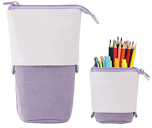 HIQE-FL Federmäppchen Reißverschluss,Federmäppchen Mädchen Teenager,Student Federmäppchen,Ständer Bleistifthalter,Teleskopisch Mäppchen (G)