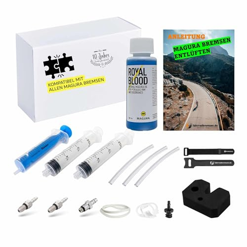fahrradbremsen.de Entlüftungskit für alle Magura Bremsen Entlüftungsset inkl Original Magura Royal Blood Mineralöl 100ml