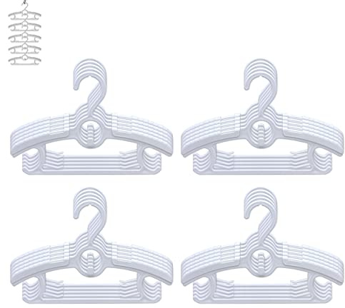 Gencuoir Baby-Kleiderbügel, Baby- und Kinder-Kleiderbügel, Organizer für den Kleiderschrank, ausziehbar, rutschfest, verstellbar, multifunktional, 28–37 cm, 20 Stück