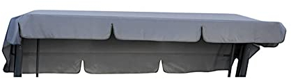 PATIO Sonnendach für Hollywoodschaukel Rimini/Venezia 228 x 126 cm Hollywoodschaukel Ersatzdach Dachbezug Dachplane für Gartenschaukel aus Polyester grau