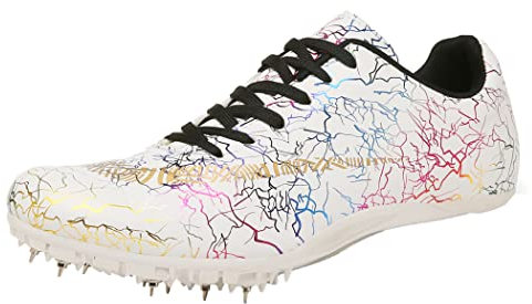 SDEQA Herren Damen Leichtathletikschuhe Leichte Spikes Laufschuhe Für Hochsprung Weitsprung Sprint,A,36 EU