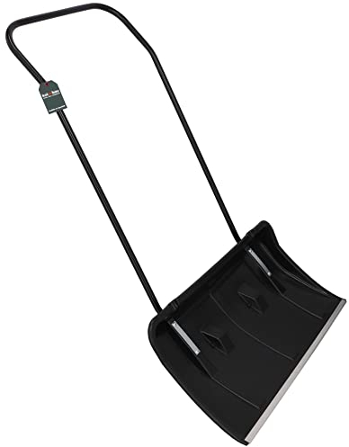 KOTARBAU® Pala da Neve con Ruote Vasca da Neve da 80 cm con Bordo Profilato in Alluminio Pala da Neve con Manico in Metallo ECO Nero PROFI Sgombero Neve