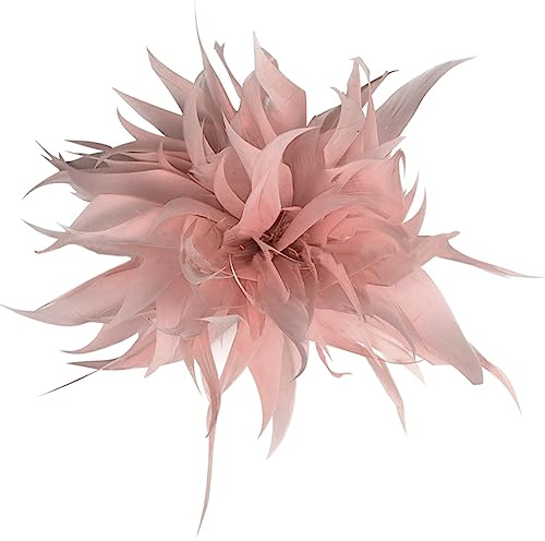 ISAKEN Feder Brosche für Frauen Mädchen, Ansteckbrosche Damen Federbrosche Tracht Haarnadeln Hochzeit Hut Haar Klipp Brosche Pin Strauß Manschette zum Karneval Cosplay Party