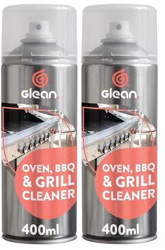 GLEAN Oven Rack, Grill, Air Fryer & BBQ Cleaner | Air Fryer Cleaner | Kitchen Cleaning Supplies & Degreaser Spray For Burnt On Grease & Food Spills | No-Scrub Formula | 2 x 400ml