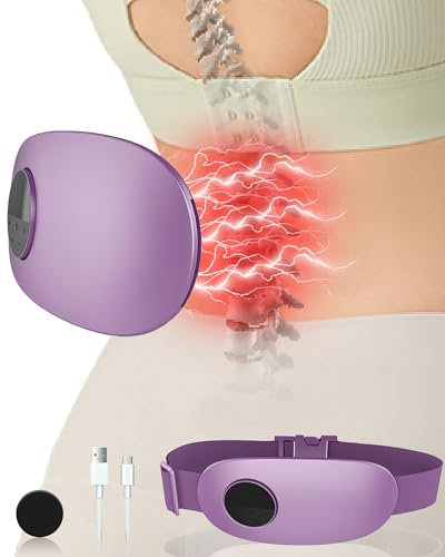 Back Massager with Heat-EMS Heat Pads for Back Pain Relief,Lower Back Massagers,Abdominal Belly Massager with 6 Massage Modes,16 Intensity 3 Heating Levels,Wireless Maia Belt Gifts for Men and Women