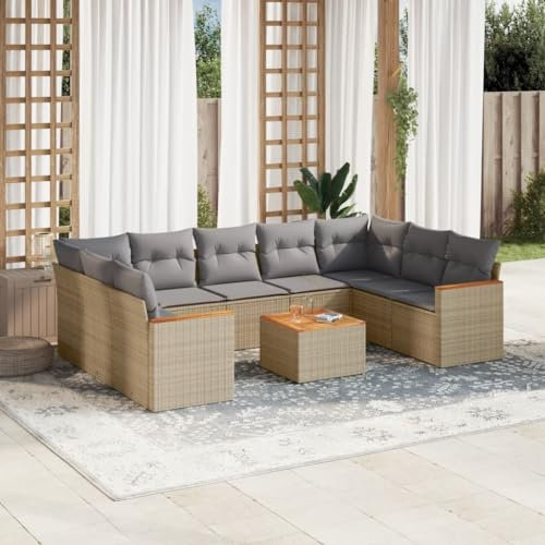 Festnight Loungemöbel Set mit Stauraum Gartenlounge XXL Groß Garten Lounge Rattan Sofa Outdoor Polyrattan Gartensofa Terrasse Terrassenmöbel Gartenmöbel Ecklounge Couch Sitzgarnitur