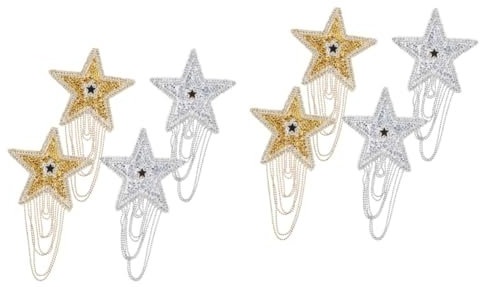 HOODANCOS 8 Stk Strass-Patch mit Quaste schuhreparatur hutschachtel the hat Hutflicken selber machen Mantelflicken selber machen Hüte Aufkleber Eisenflecken zarte Kleiderflicken Strasssteine