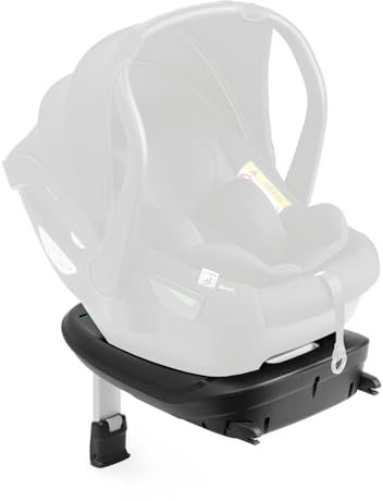 hauck i-Size Isofix Basisstation Kompatibel mit Drive N Care Babyschale, Getestet nach UN ECE R129, Einfaches Befestigen von Basisstation & Babyautositz mit Grün/Rot Sicherheitsindikatoren (Schwarz)