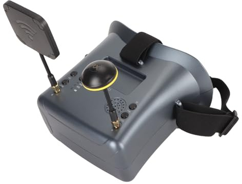 Brille, Videobrille, 5,8 G RC-Flugzeugbrille mit Dual-Antennen, Video-Headset mit DVR 4,3 Zoll 800 X 480 LCD-Bildschirm, 3,7 V 2000 MAh
