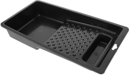 UKCOCO Plateau De Peinture en Plastique Solide 4 Pouces Noir Bac à Peinture Profond Universels pour Travaux De Rénovation