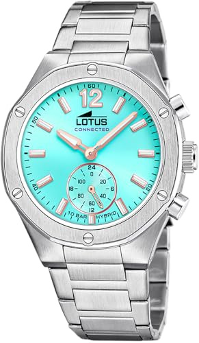 LOTUS Orologio Intelligente Donna Ibrido Connected Acciaio Inossidabile 316L - Vetro minerale - Impermeabile 5 ATM - Controllo musica, contapassi, notifiche e rifiuto chiamate 18971/4