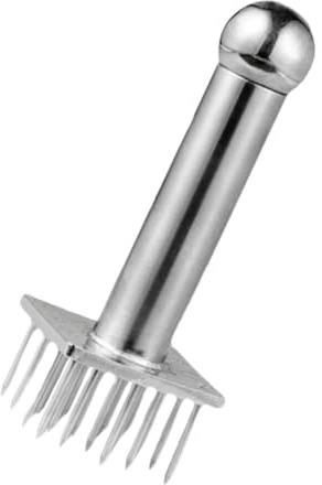 OFFSCH Batticarne Ammorbidente in Acciaio Resistente con 28 Aghi Multipli, Martello da Cucina Antiscivolo per Ammorbidire Pollo, Bistecche e Vitello, Utensile per Carne e Succosa in Tempi Ridotti