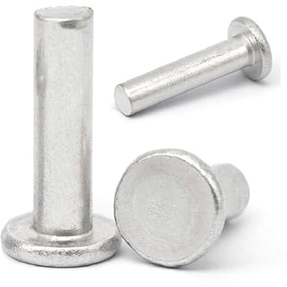 GB109 M2 M2.5 M3 M4 M5 M6 M8 alliage d'aluminium solide tête plate tête fraisée Rivet auto-obturant Percussion main frapper Rivet(M6x35mm-20Pcs)