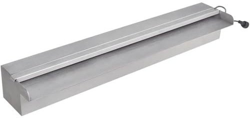 qohoio Cascata per Laghetto Rettangolare con LED in Acciaio Inox 60 cm,Arredo,Fontane e laghetti,Fontane e cascate ornamentali-41673