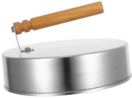 BEBEMOKO Cubierta De Acero Inoxidable para Derretir Queso y Cubrir Carnes Tapa Redonda para Parrilla Utensilio De Cocina para Asar y Vaporizar Alimentos