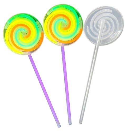 ifundom 3stücke Lollipop Windmühle Leuchtstäbe Glühendes Partyspielzeug Für Junge Mädchen Für Geburtstagsfeiern Feste Und Outdoor-events