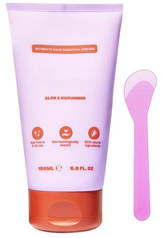 Nybhyjka crema de depilación para piernas, área depilatoria de área íntima para la cara, fórmula, crema de depilación íntima de confort, crema depilatoria para zonas y axilas de bikini, 150 ml