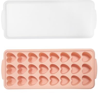 UDNFHL 1 Pieza De Molde De Cubos De Hielo En Forma De Corazón, Molde De Silicona, Reutilización, Herramientas De Fabricación De Cubos De Hielo, Utensilios De Cocina.