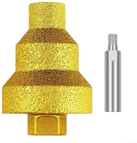 ZiStarlilife Step Drill Set Straight Flute Milling for Metal Marble Wood Hole Opener with Electric Drill Link Rod Hexagonal Handle Angle Grinder Extension Rod(B)
