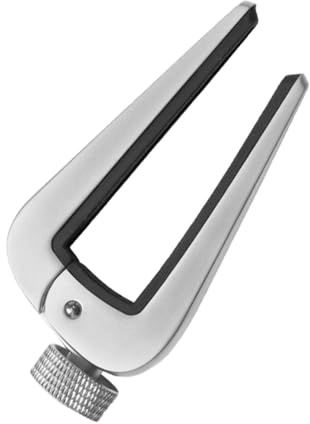 minkissy 12 saitig Universeller Gitarren Kapodaster für Akustische Klassische und Elektrische Gitarren Einstellbare Spannung für Hochwertiges Silberfarbenes Zubehör für Musiker