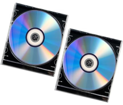 Milisten 2ensembles Lot Disques DVD CD Vides Haute Capacité avec Boîtiers Compatibles Gravure Musique Et Données Enregistrement Stable Et Audio Clair pour VCR Bureau Studio Maison